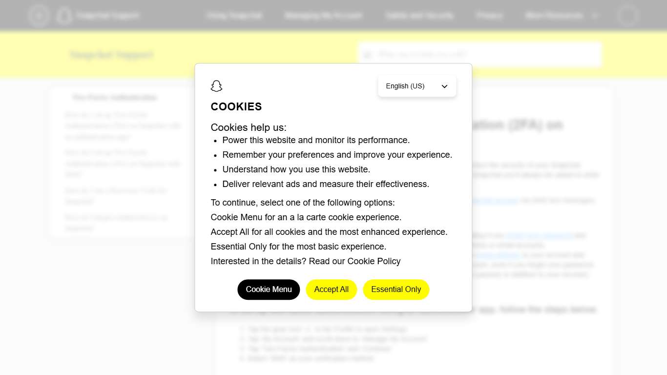 How do I set up Two-Factor Authentication (2FA) on Snapchat with SMS? – Snapchat Support